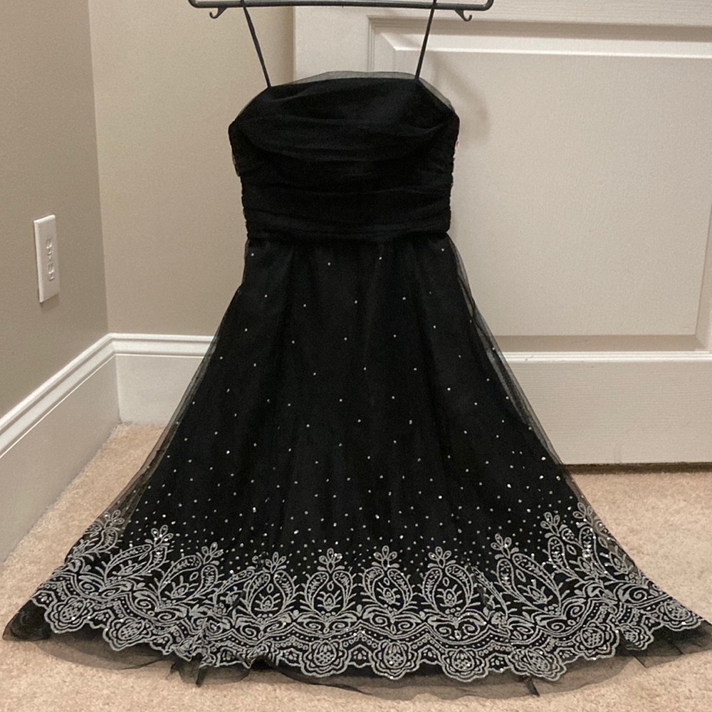 Jessica Howard Evenings Black Sparkly Evening Party Dress